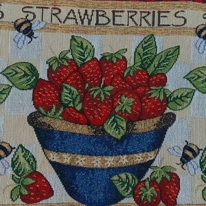 Vintage Summer Strawberry Table Runner